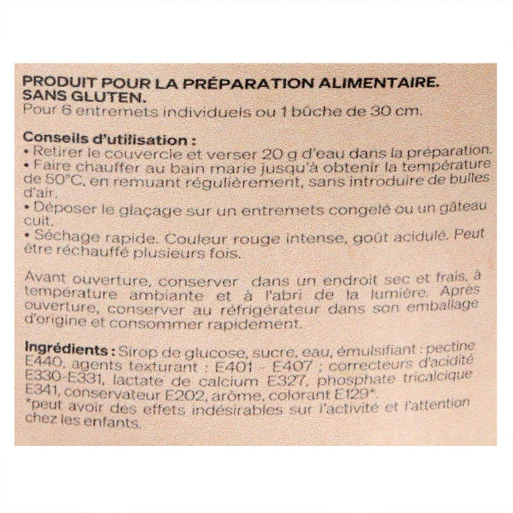 Glaçage miroir prêt à l´emploi rouge