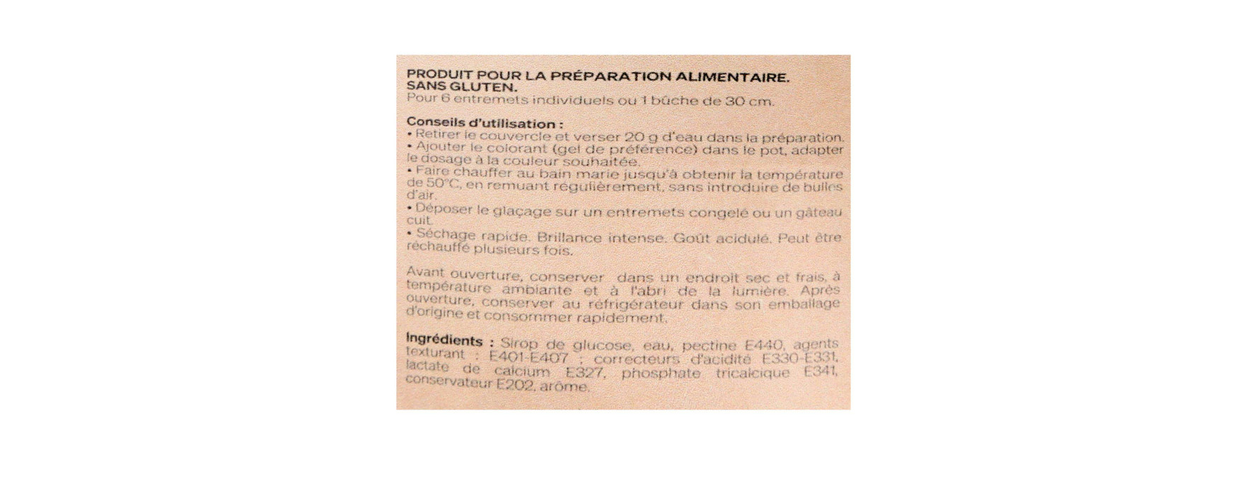 Glaçage miroir prêt à l´emploi transparent