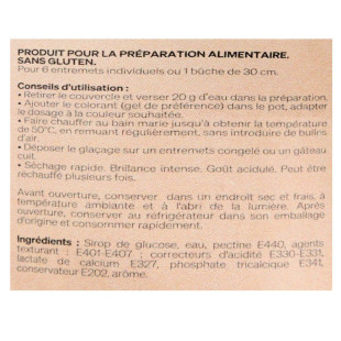 Glaçage miroir prêt à l´emploi pour entremets congelés et gâ