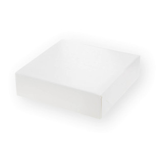 Boîte à gâteaux blanche 18 x 18 x 5 cm