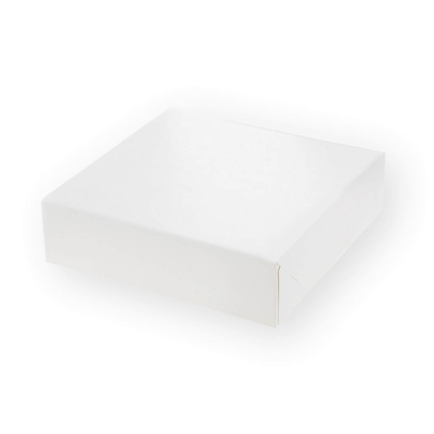 Boîte à gâteaux blanche 18 x 18 x 5 cm
