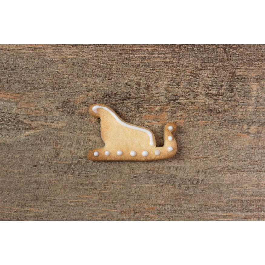 Emporte-pièce en inox de Noël : traineau de Noël 4,5 cm - Alice Délice