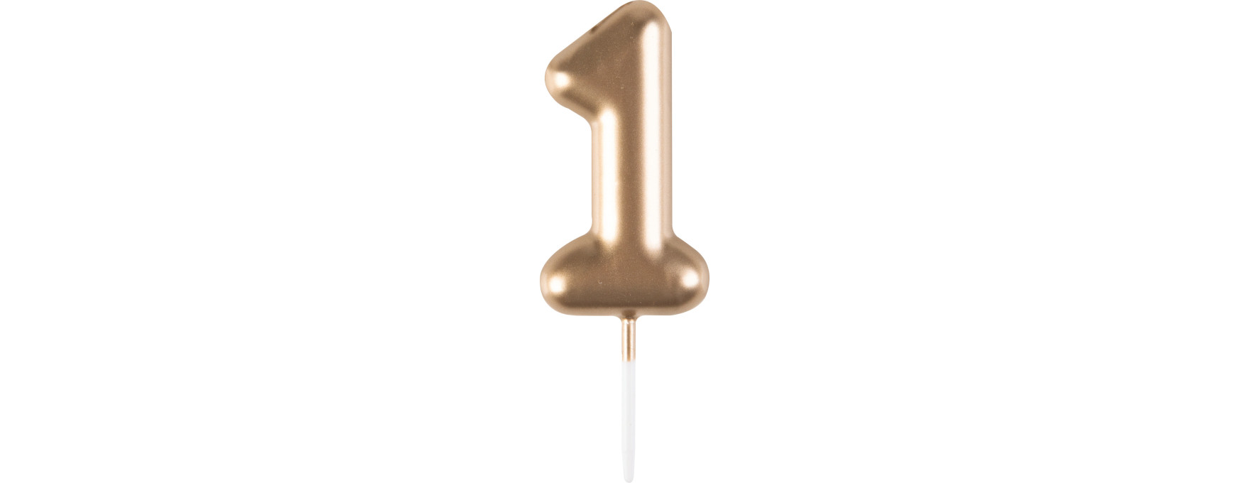 Mini bougie dorée 1 hauteur 4,5 cm