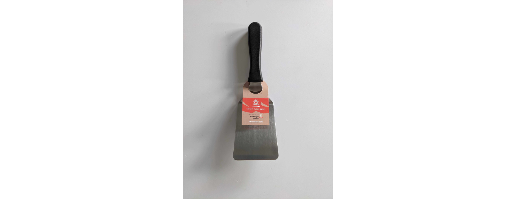 Spatule rigide en acier 15 x 9cm idéal pour snacker - Alice