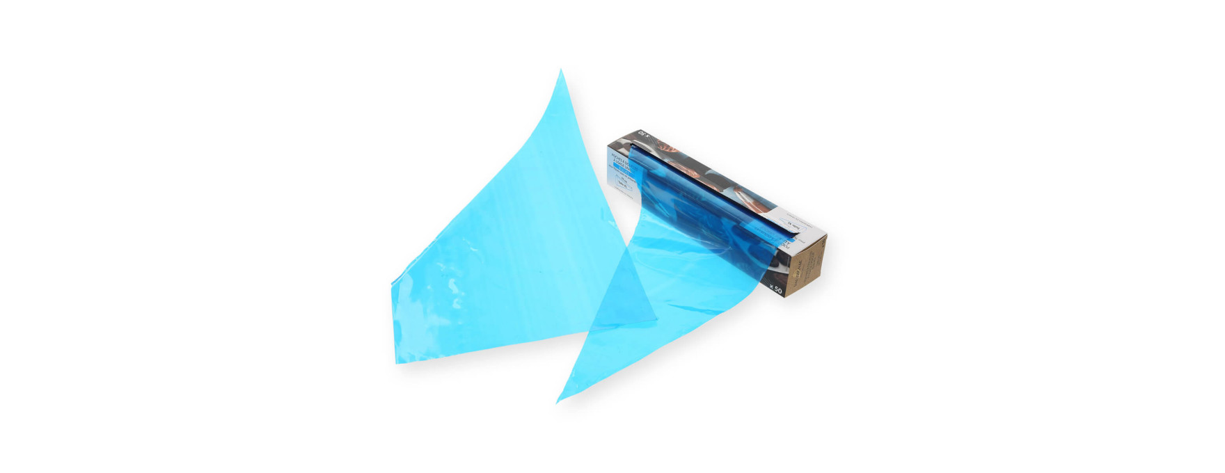 50 poches à douilles jetables bleues 55 cm - Daudignac