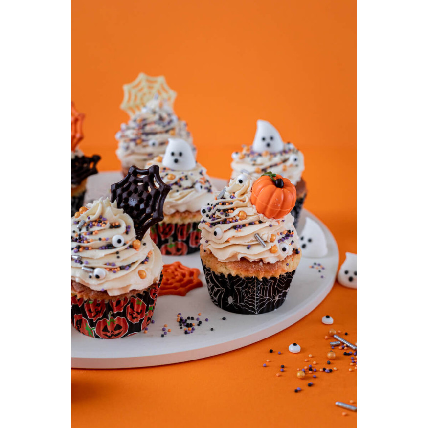 Décor en sucre 3D : 6 fantômes Halloween 2.5 cm
