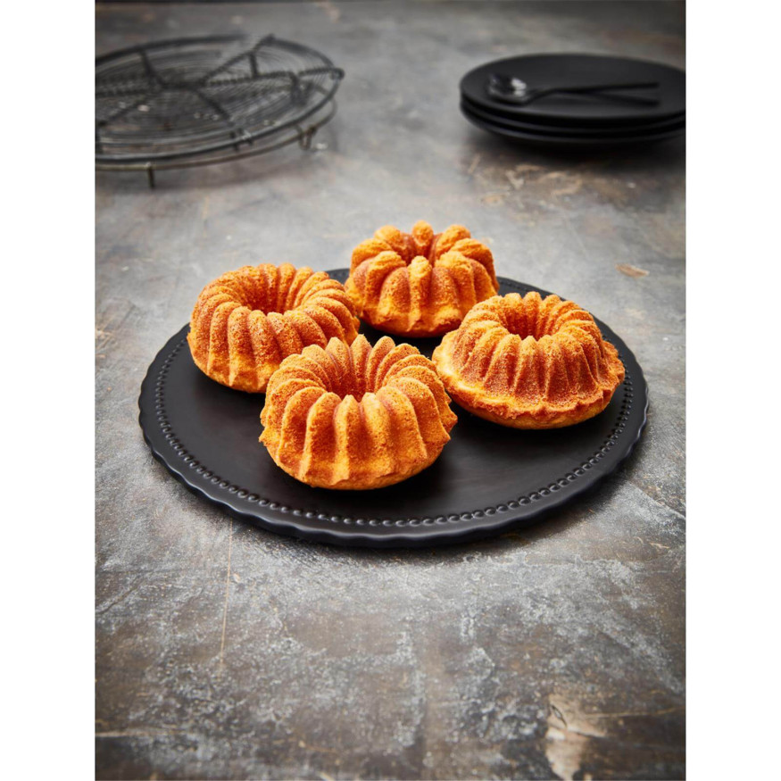 Moule bundt cake : Contoura Belissima 4 gâteaux 10 cm en fon