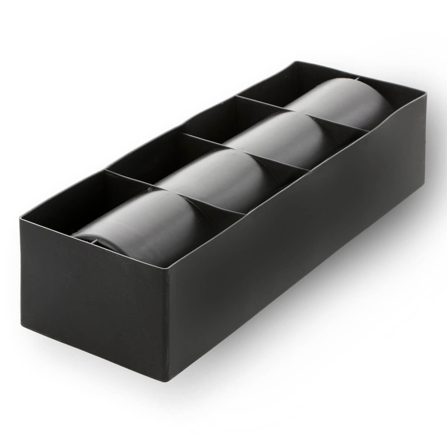 Moule à bûche de Noël ronde en silicone noir 30 cm 10/12 par