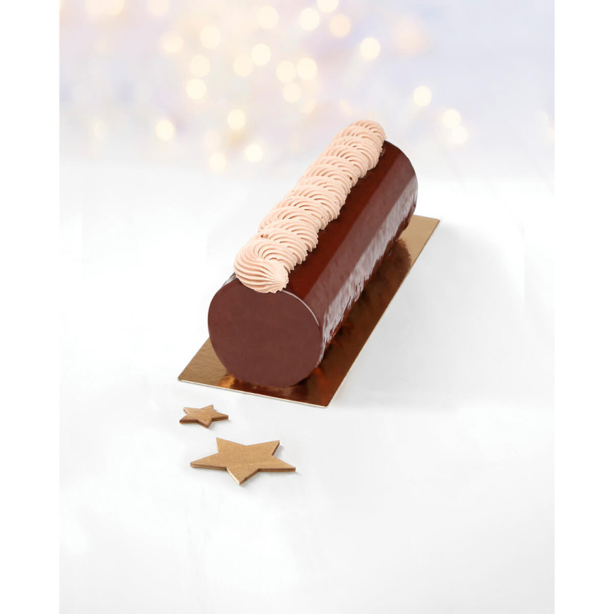 Moule à bûche de Noël ronde en silicone noir 30 cm 10/12 par
