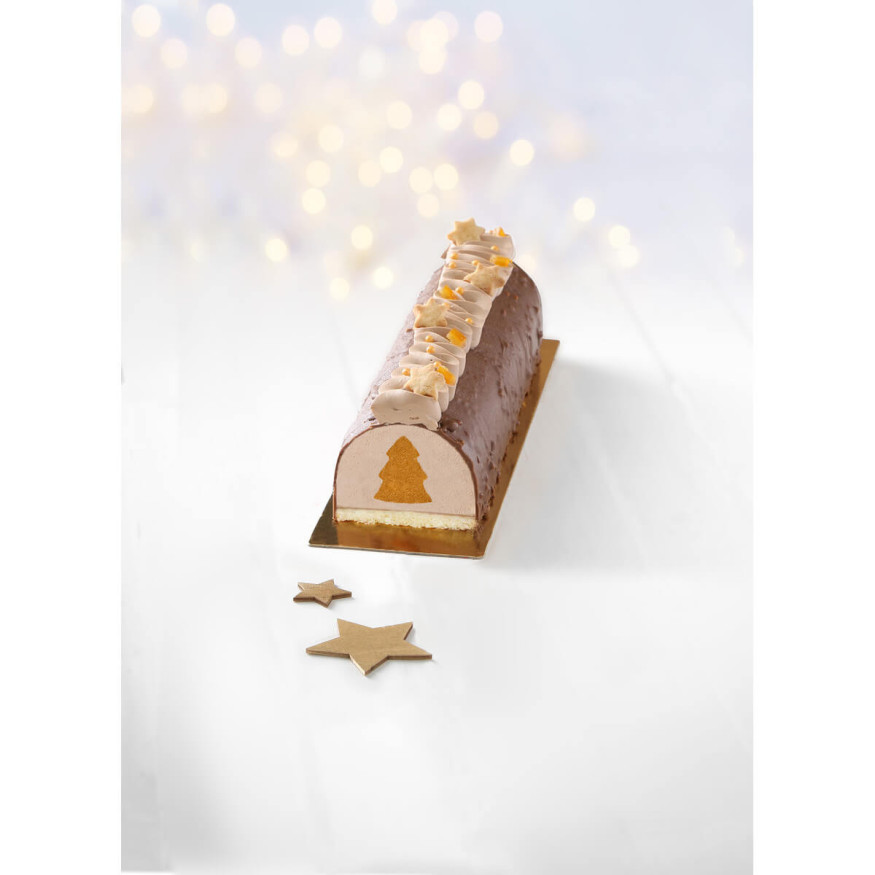 Moule à insert sapin pour bûche de Noël en silicone noir 28 