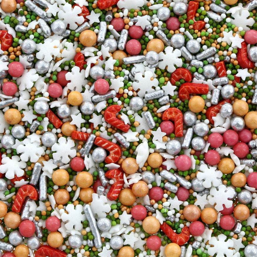 Décor à parsemer : mélange sprinkles de Noël