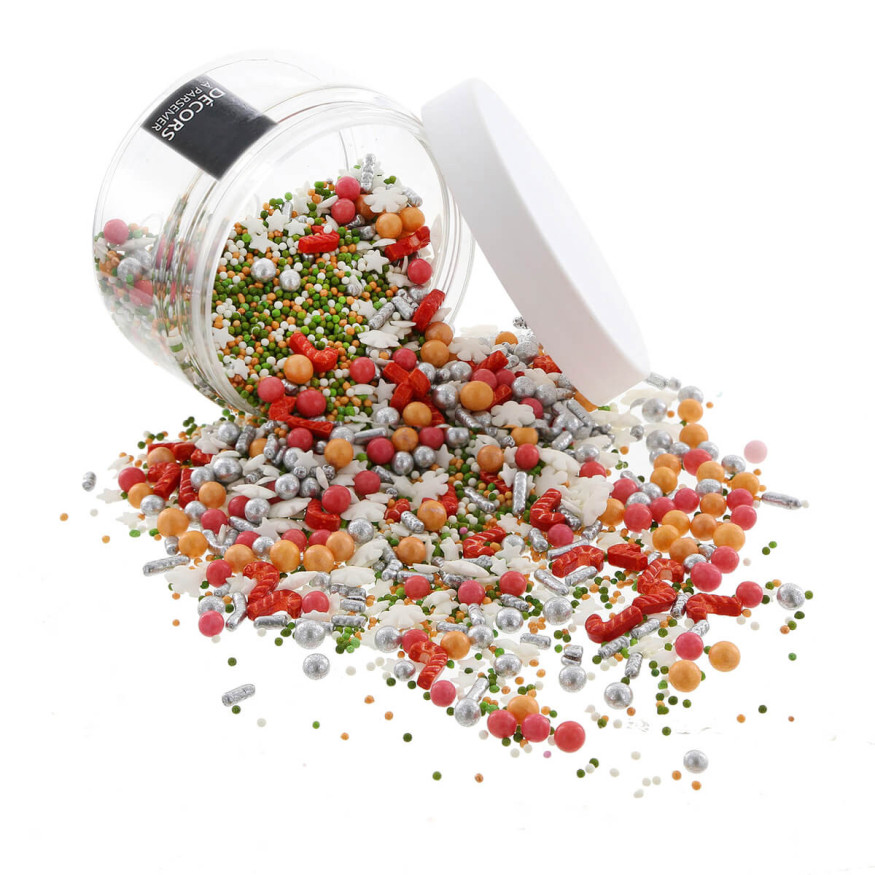 Décor à parsemer : mélange sprinkles de Noël