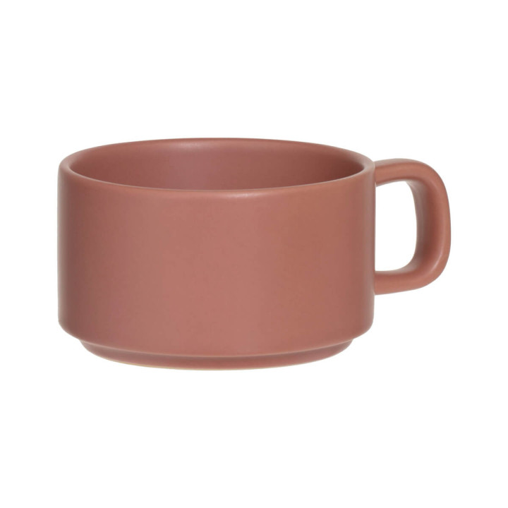 Théière solitaire en bambou et céramique rose terracotta - Secret Gourmet