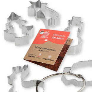Set de 5 emporte-pièces en inox Noël