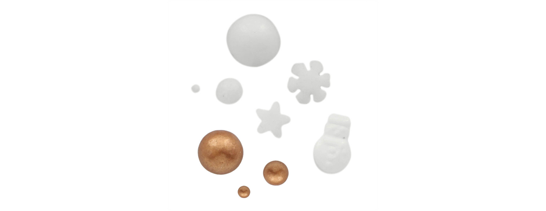 Décor à parsemer : mélange sprinkles de Noël Etoile, Flocon