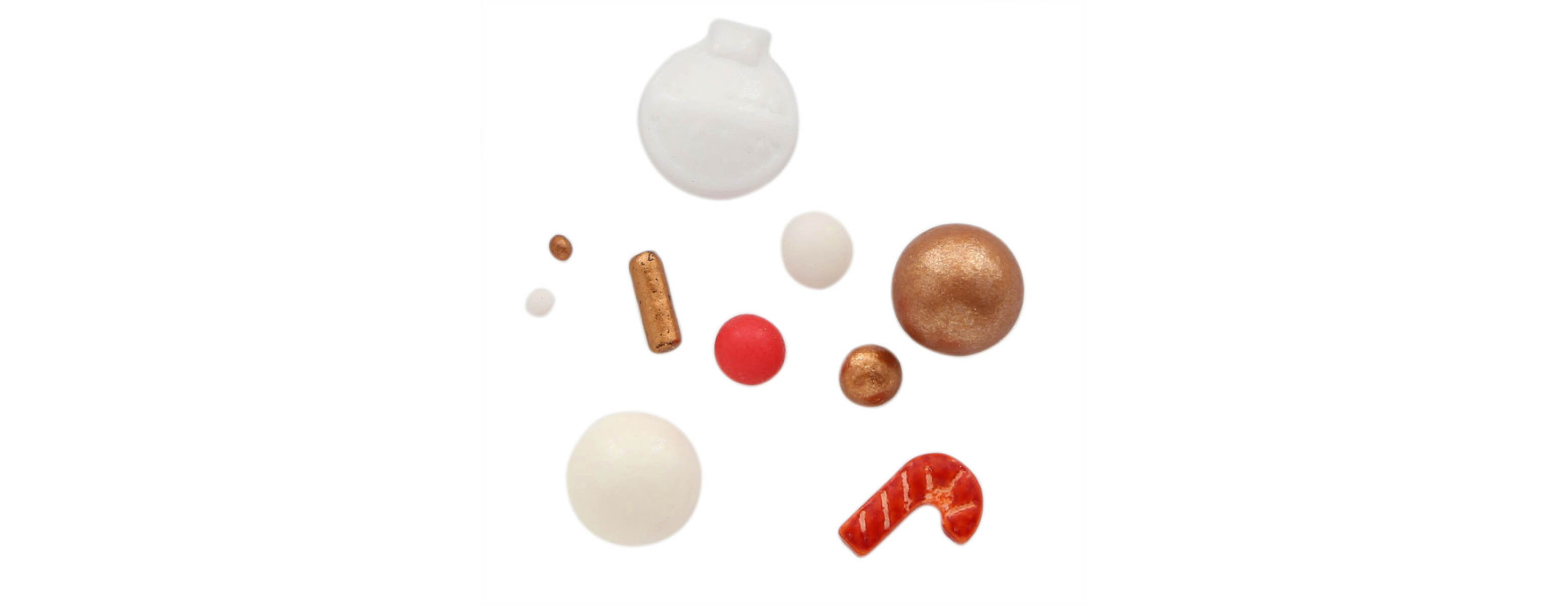 Décor à parsemer : mélange sprinkles de Noël Canne à sucre e