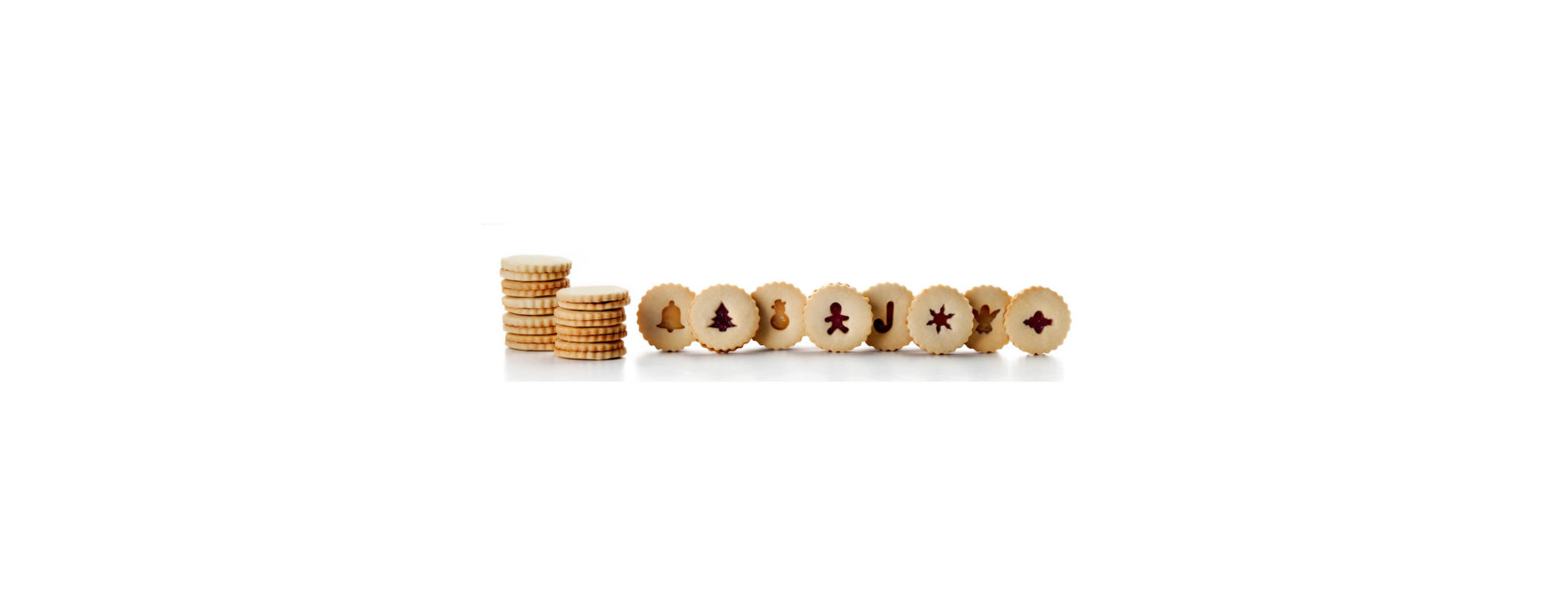 Lot de 8 emporte-pièces pour biscuits Linzer de Noël 5 cm