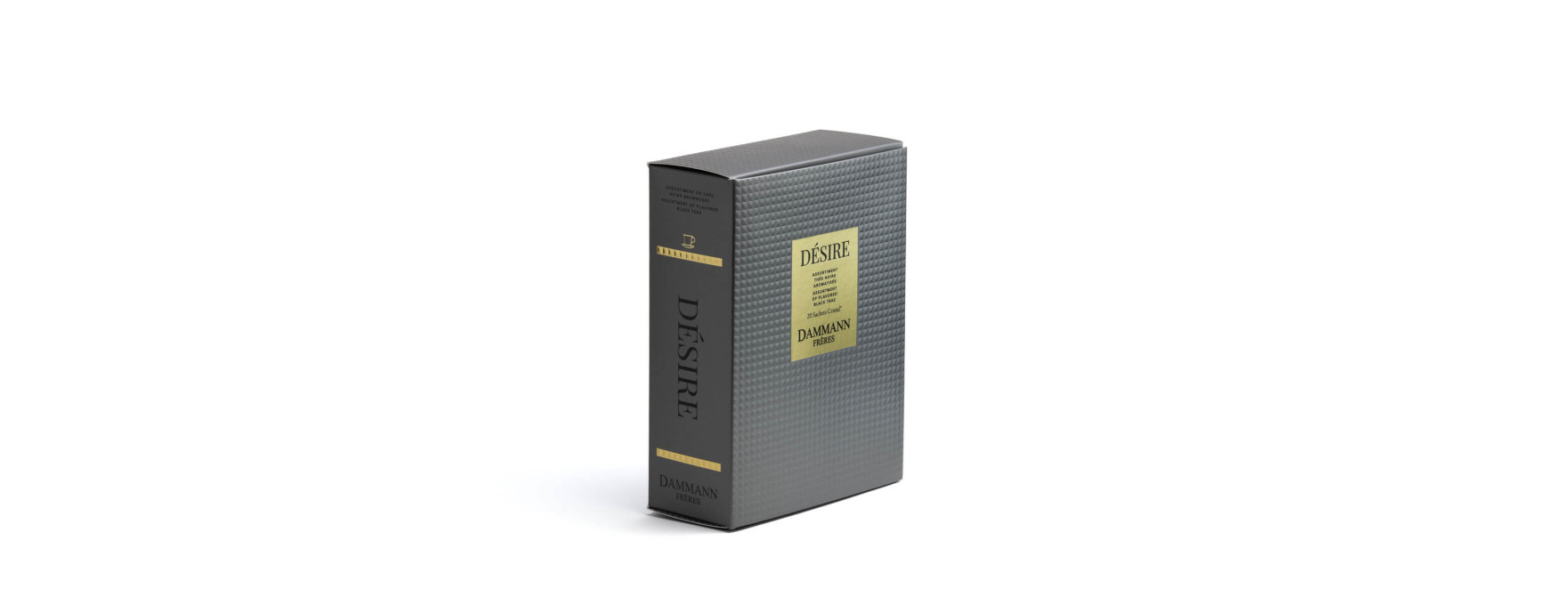 Coffret de thés Désire : 20 sachets cristal de thés noirs aromatisés