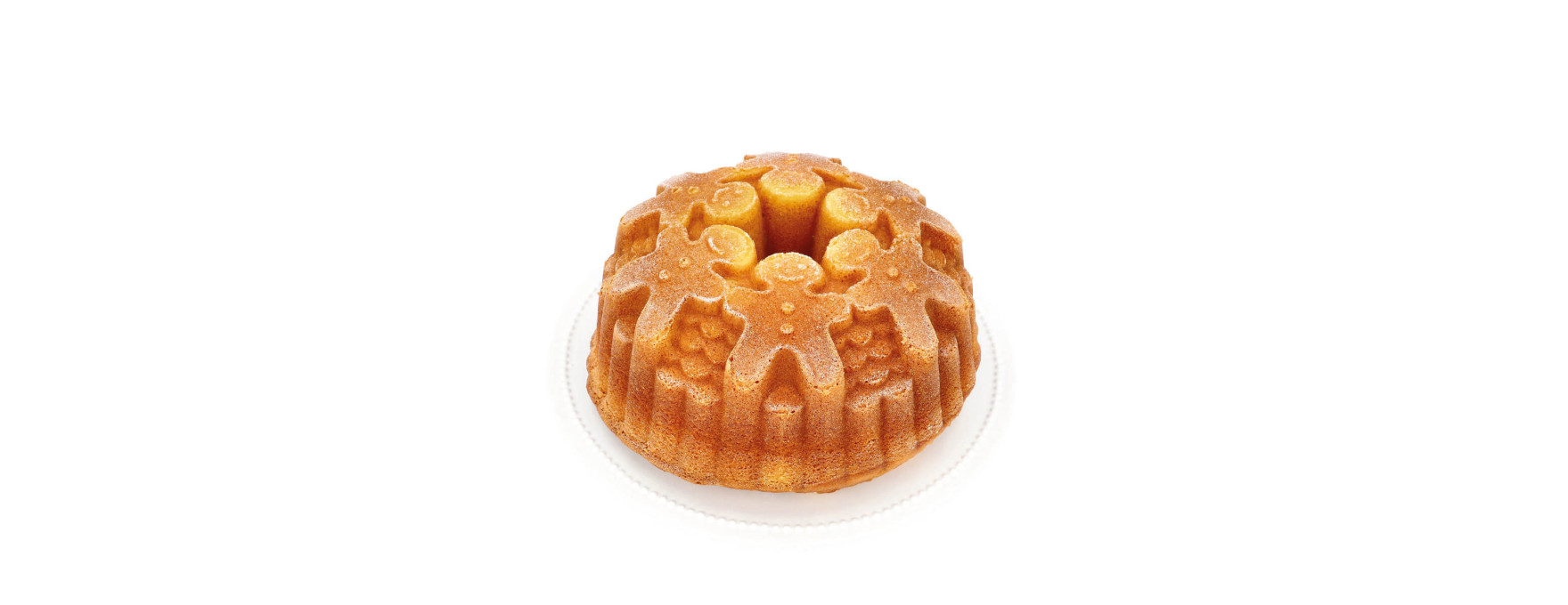 Moule bundt cake : Contoura Gingerman de Noël en fonte d´aluminium