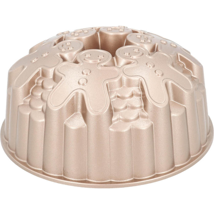 Moule bundt cake : Contoura Gingerman de Noël en fonte d´aluminium