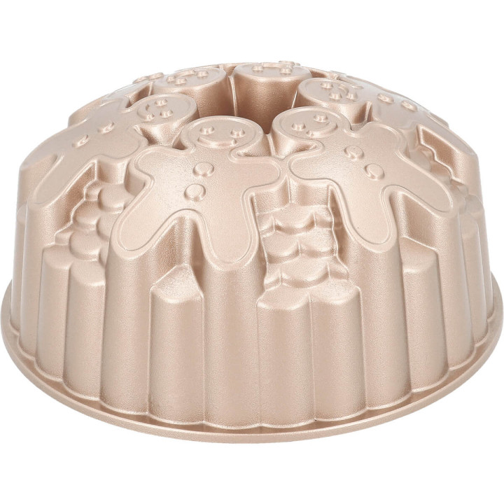 Moule bundt cake : Contoura Gingerman de Noël en fonte d´aluminium