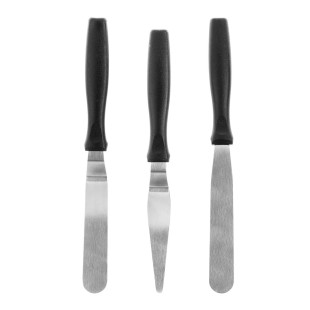 Set de 3 spatules en inox : droite, coudée et biseautée - Alice Délice