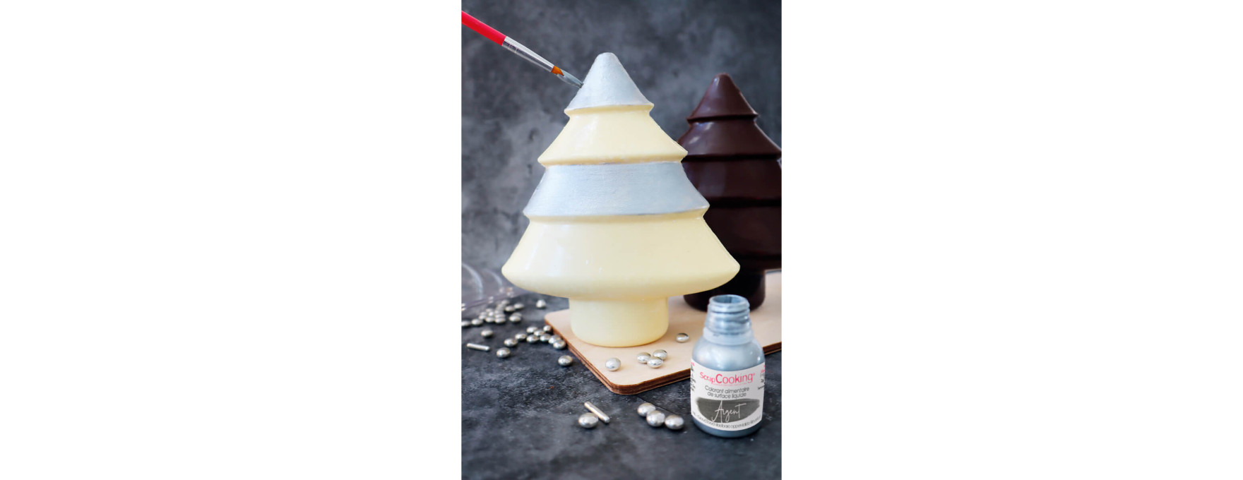 Moule à chocolat en plastique ABS sapin de Noël 3D 2 moules