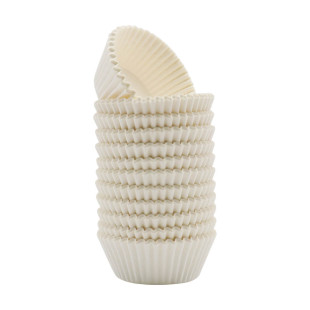 300 caissettes pour muffins et cupcakes blanches 5 x 7 x 2.8