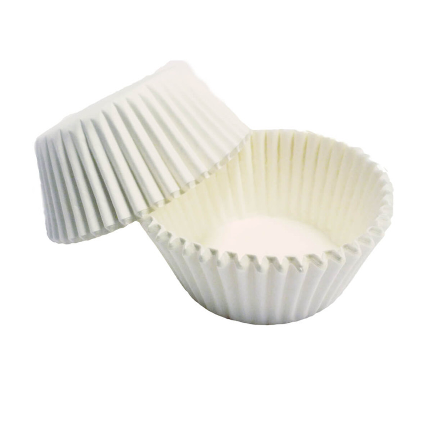 100 mini caissettes pour muffins et cupcakes blanches 3.3 x 