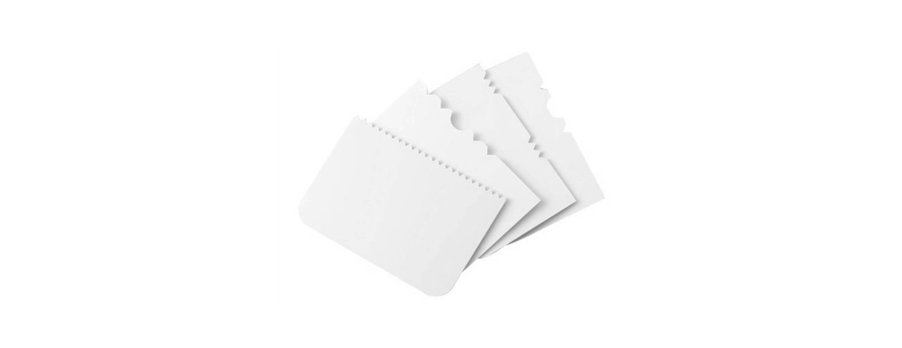 Lot de 4 peignes racleurs en plastique à motifs