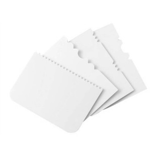 Lot de 4 peignes racleurs en plastique à motifs