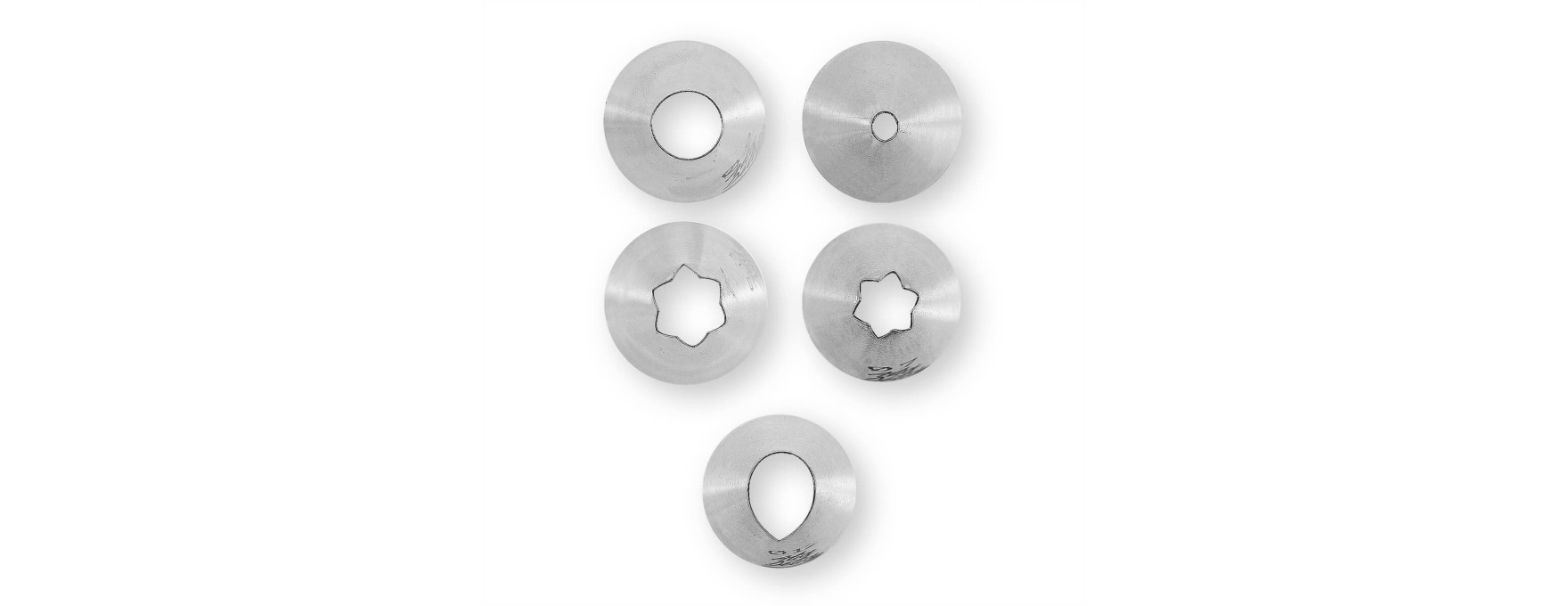 Set de 5 douilles classiques en inox avec 3 poches jetables - Alice Délice
