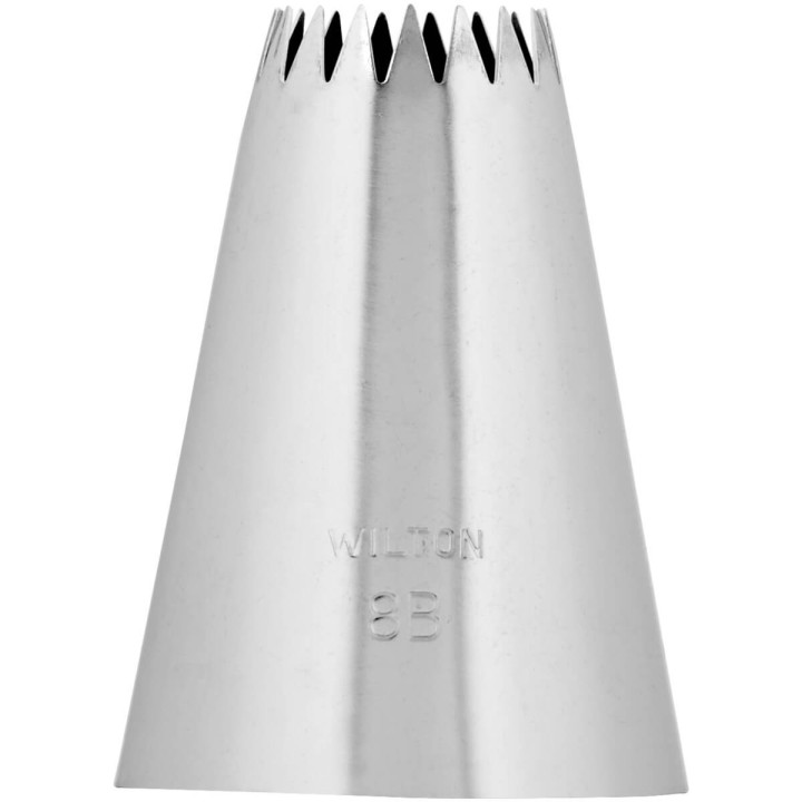 Douille en inox : cannelée étoile 15 mm  8B - Wilton