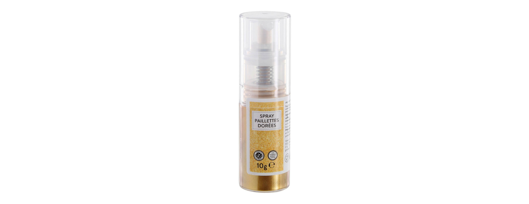 Spray paillettes alimentaires dorées 10 gr