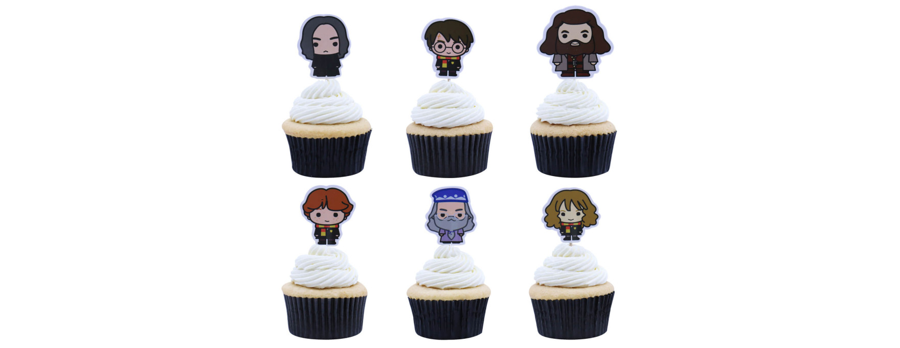 Décor de gâteau : 6 cake toppers Harry Potter (Harry, Hermio