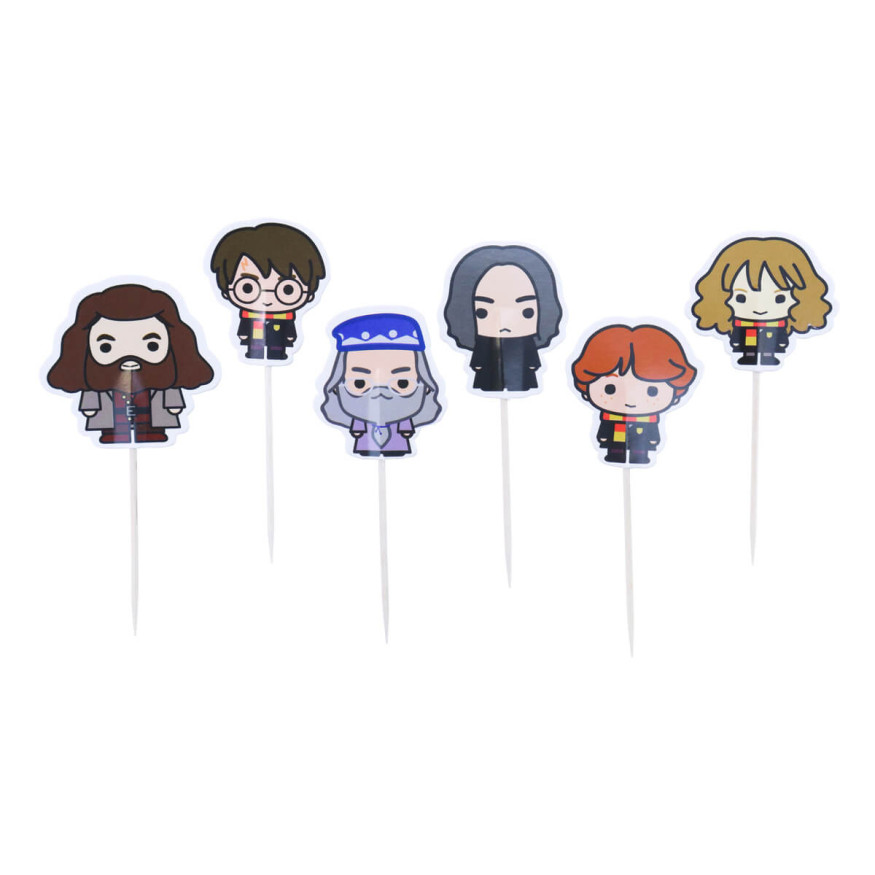 Décor de gâteau : 6 cake toppers Harry Potter (Harry, Hermio