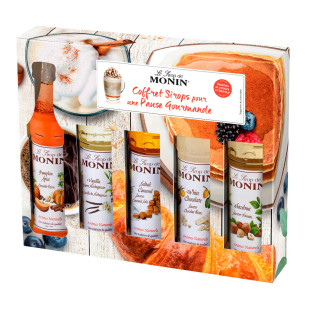 Coffret sirops pour une pause gourmande 5 mignonnettes 5 x 5