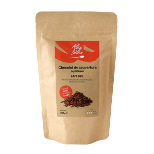Chocolat au lait à pâtisser 35% 250 gr - Alice Délice