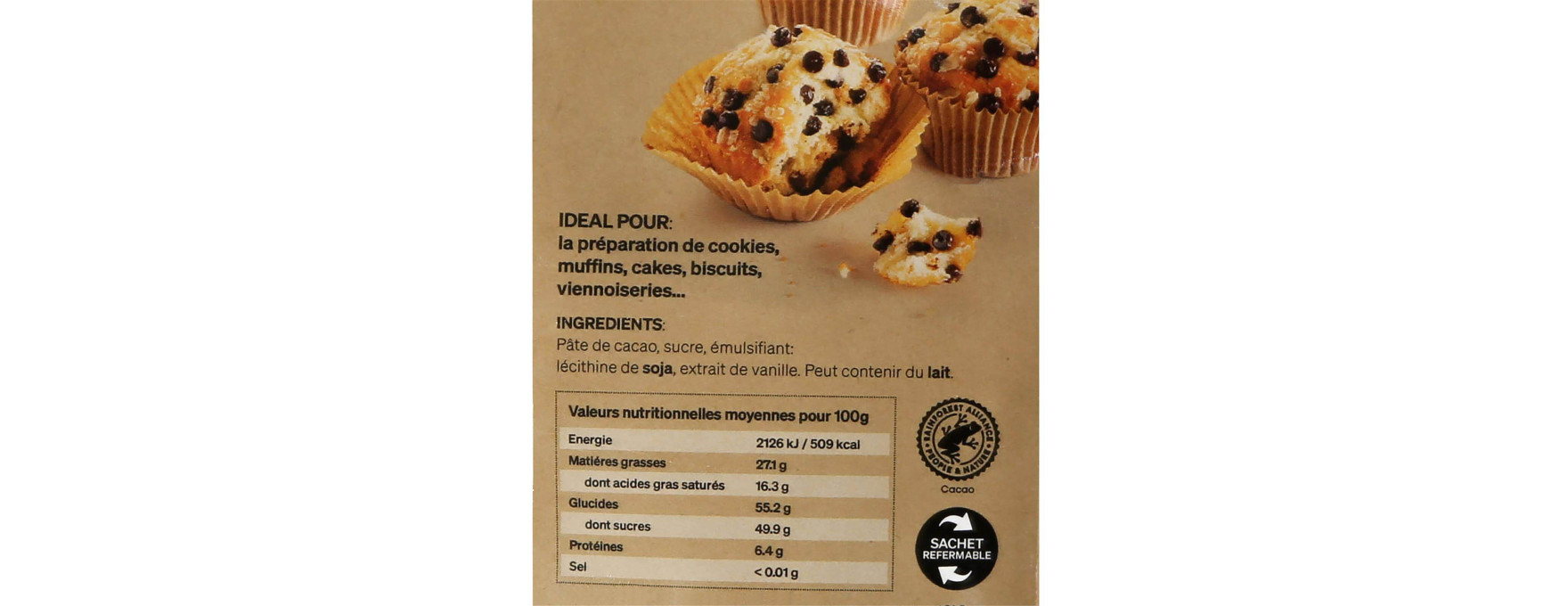 Pépites de chocolat noir 250 gr - Alice Délice