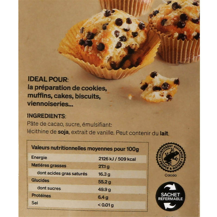 Pépites de chocolat noir 250 gr - Alice Délice