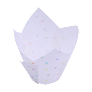 24 caissettes pour muffins et cupcakes en forme de tulipe en