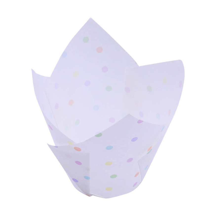 24 caissettes pour muffins et cupcakes décor pois