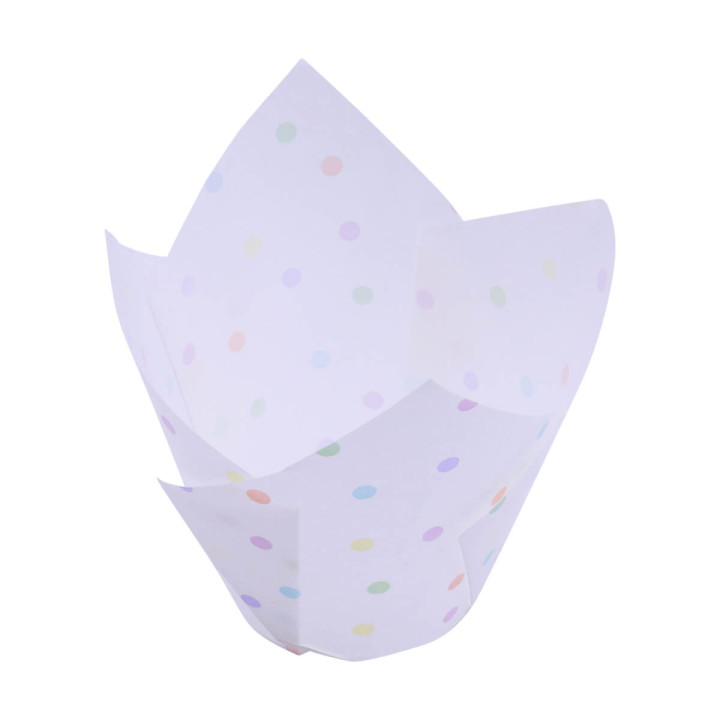 24 caissettes pour muffins et cupcakes décor pois