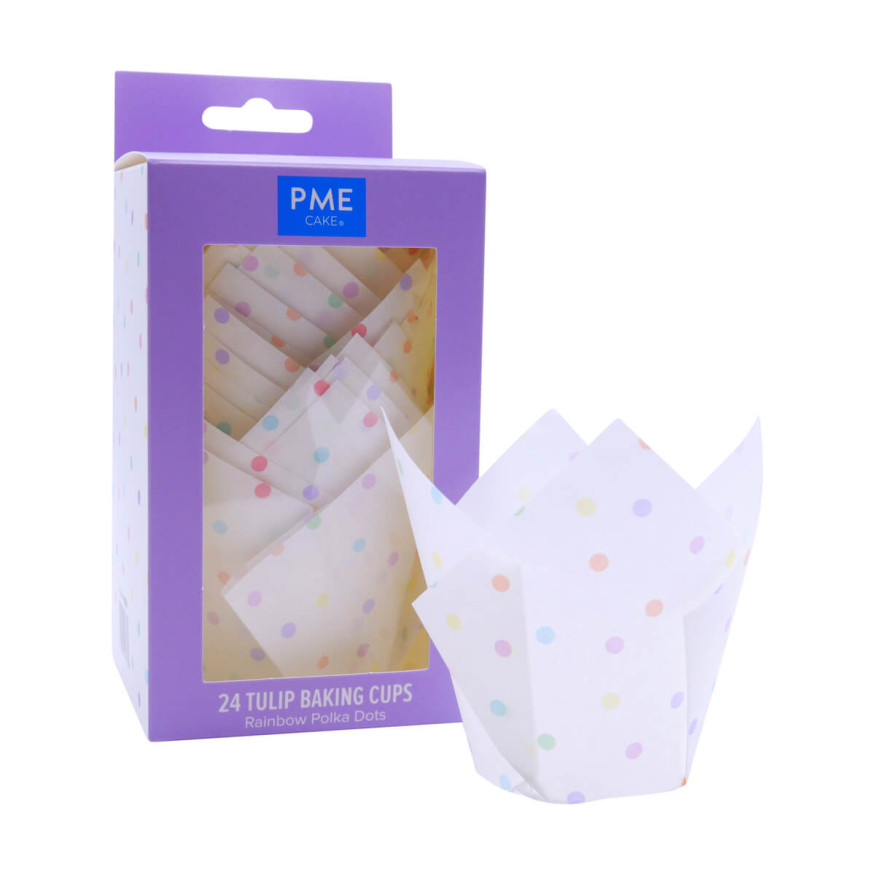 24 caissettes pour muffins et cupcakes décor pois