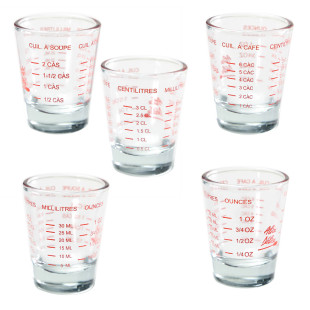 Mini verre doseur en verre 30 ml 5 x 6 cm - Alice Délice