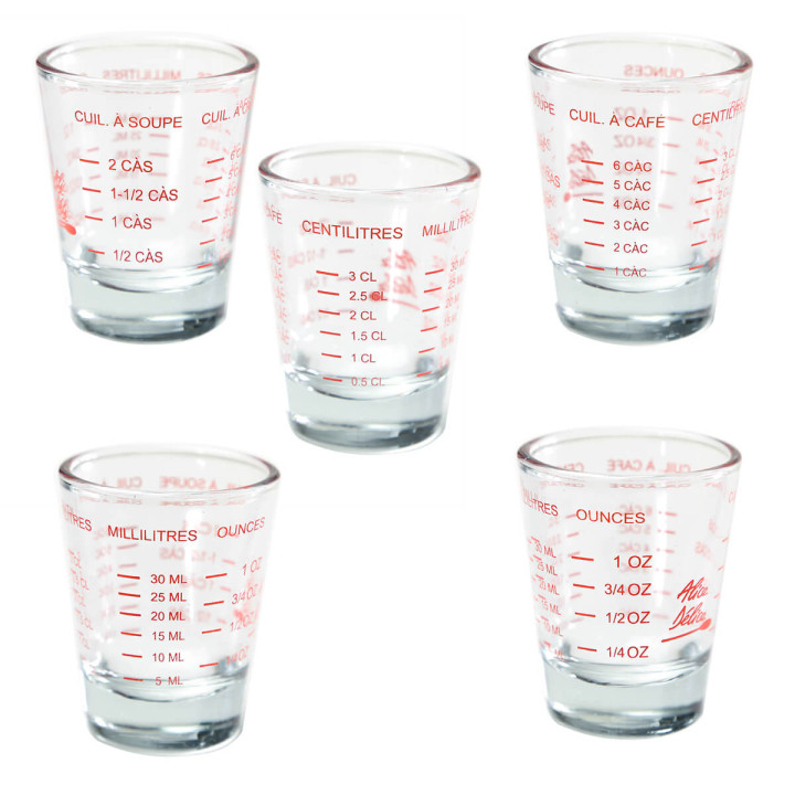 Mini verre doseur en verre 30 ml 5 x 6 cm - Alice Délice