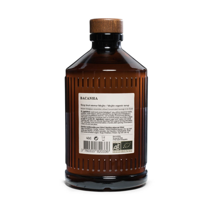 Sirop brut de mojito bio 400 ml - Bacanha