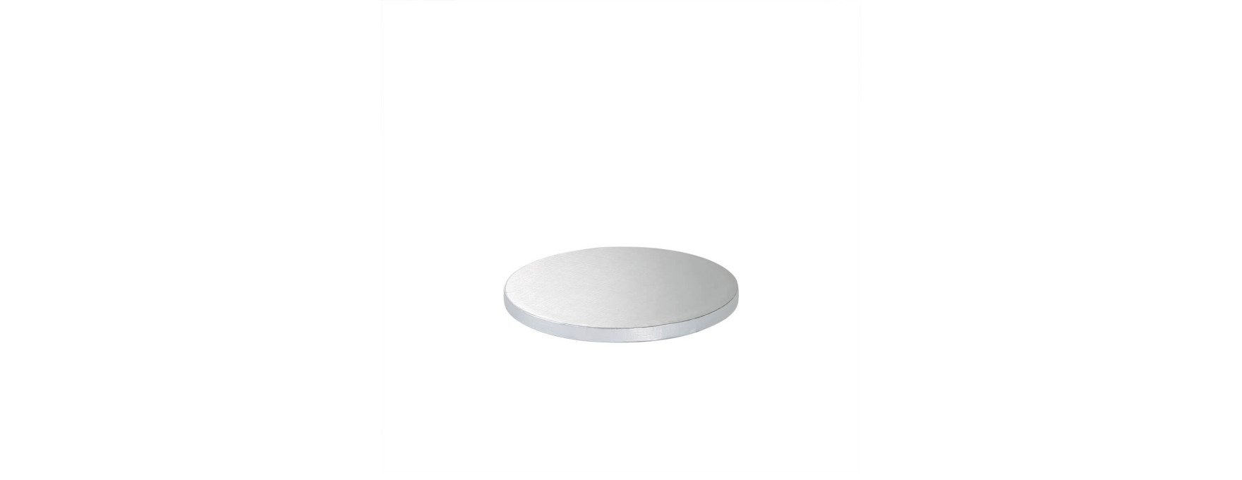 Cake drum : base épaisse pour gâteau ronde argentée 20 cm