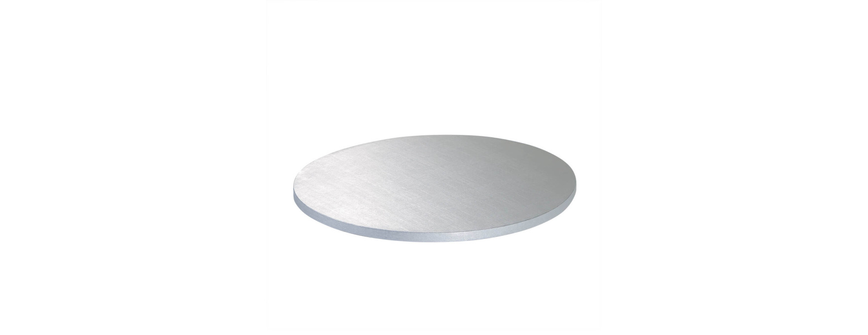 Cake drum : base épaisse pour gâteau ronde argentée 35 cm