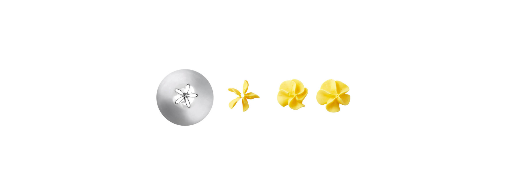 Douille en inox : fleur 4 mm 224 - Wilton